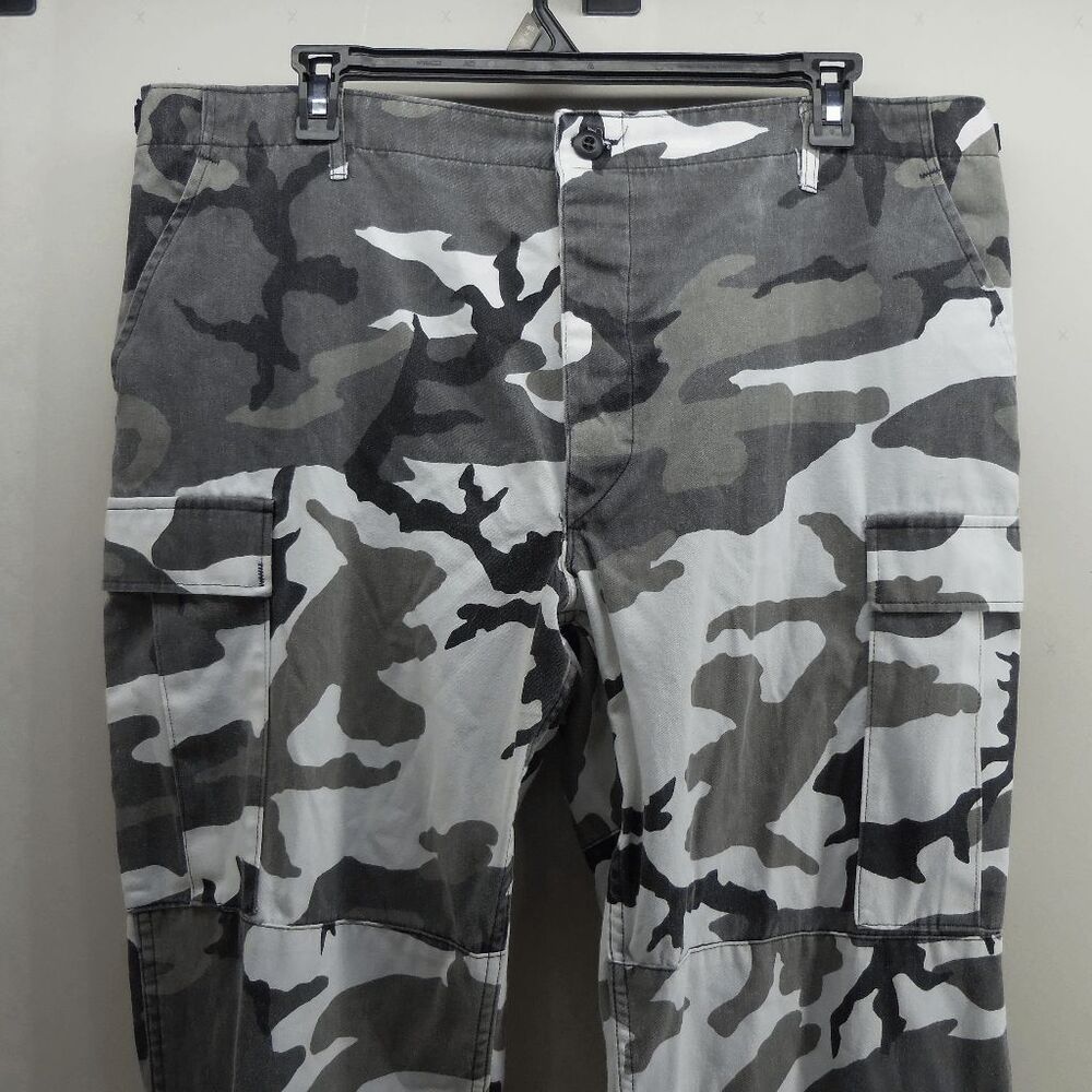 Propper BDU Tactical Pants Men XL 40x31 Gray White Camo Double Knee Cargo Combat